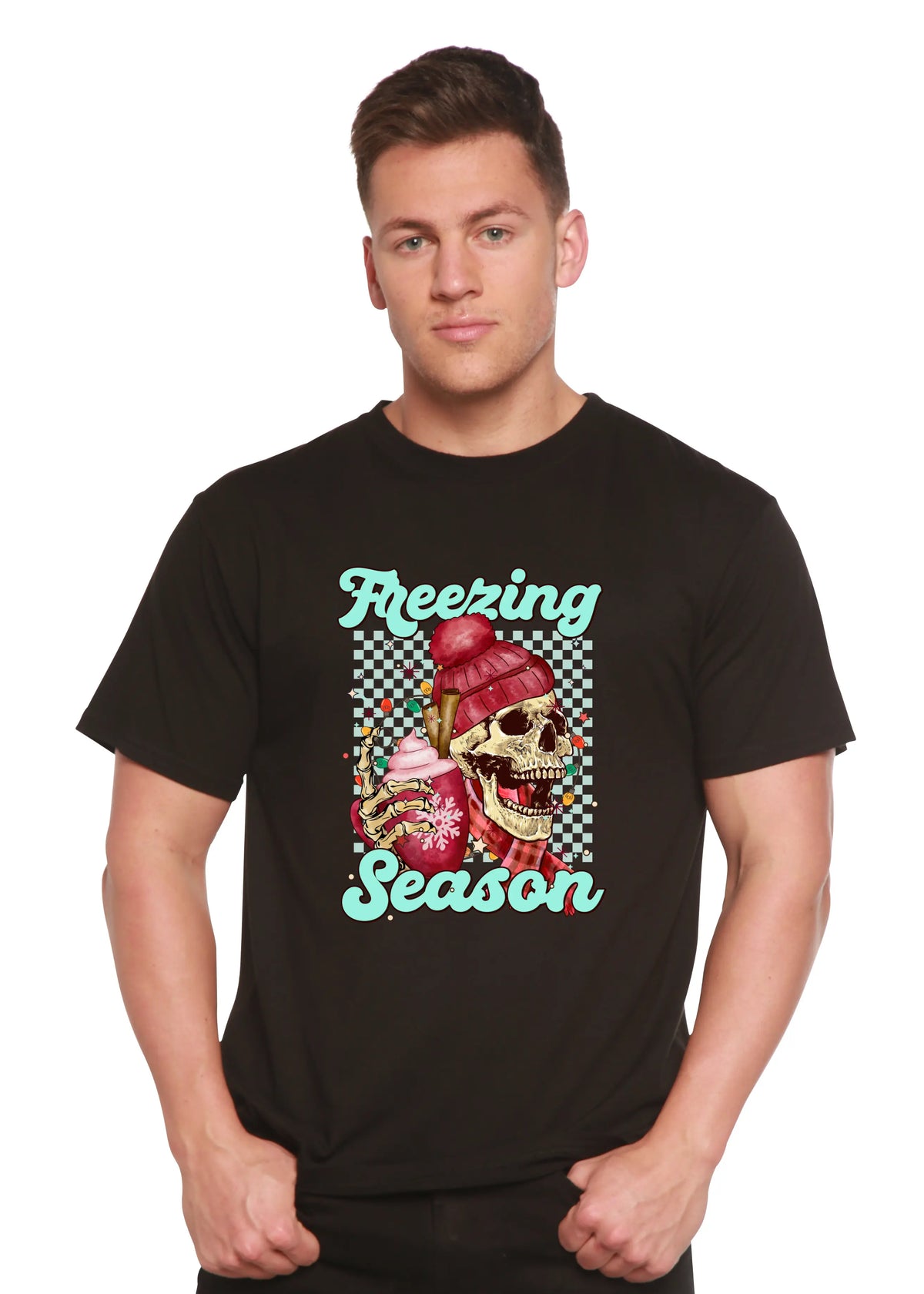Freezing Season Unisex Bamboo Viscose/Organic Cotton Short Sleeve Graphic T-Shirt Spun Bamboo