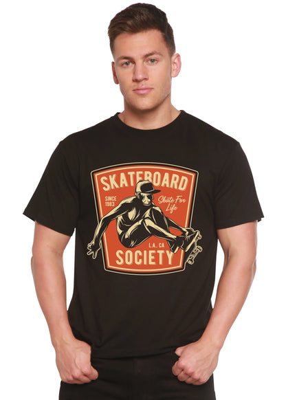 Skateboard Society Men's Bamboo Viscose/Organic Cotton Short Sleeve Graphic T-Shirt Spun Bamboo