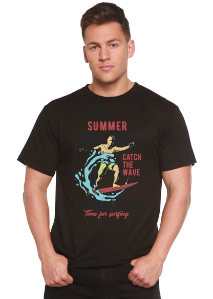 Catch The Wave Men's Bamboo Viscose/Organic Cotton Short Sleeve Graphic T-Shirt Spun Bamboo