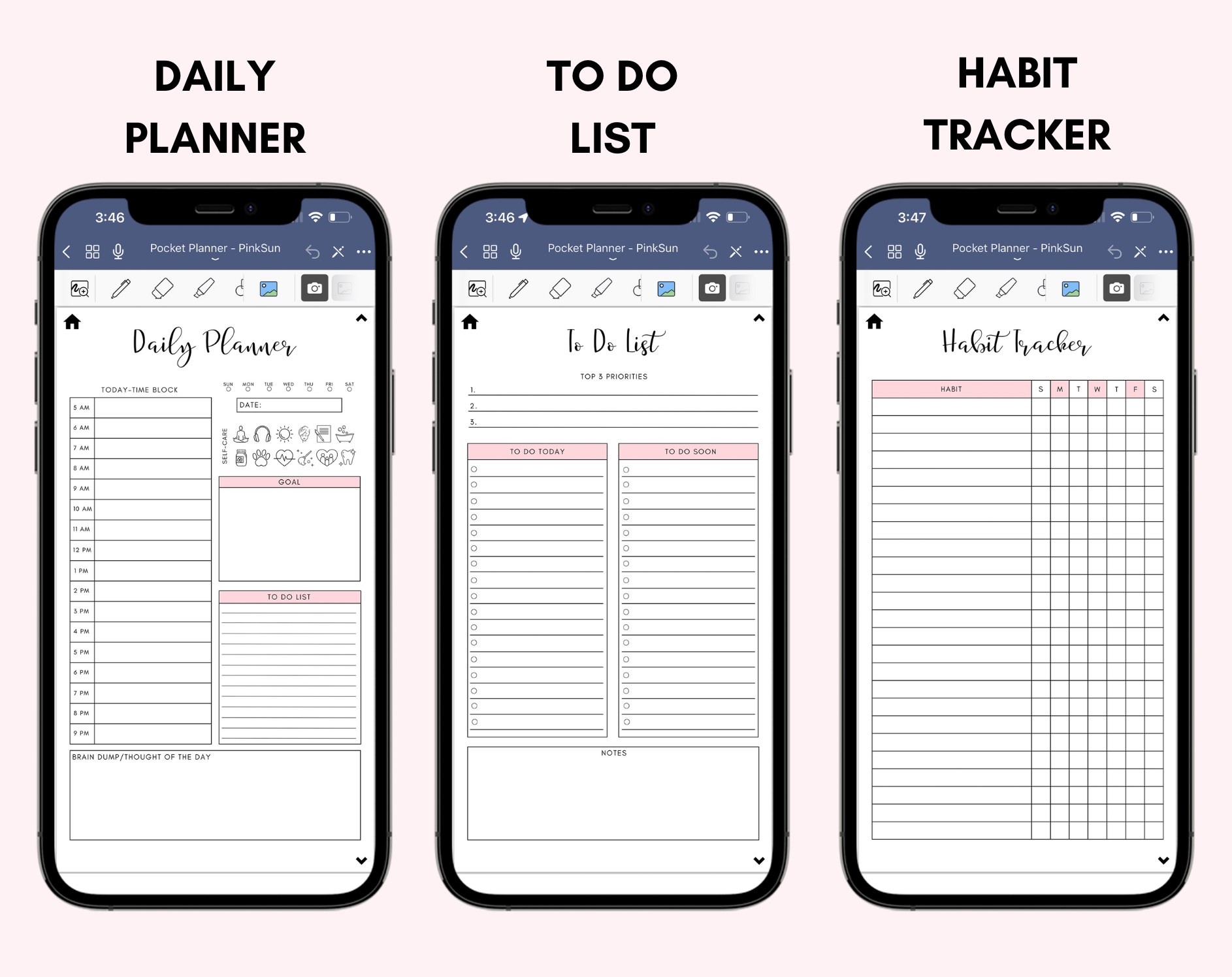 Digital Phone Planner Bundle Jessica Autumn
