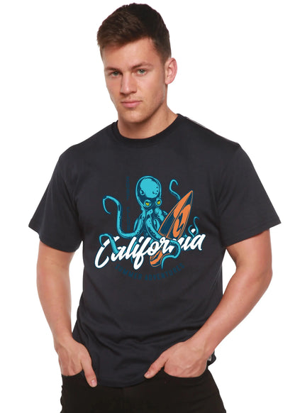 California Summer Adventures Men's Bamboo Viscose/Organic Cotton Short Sleeve Graphic T-Shirt Spun Bamboo