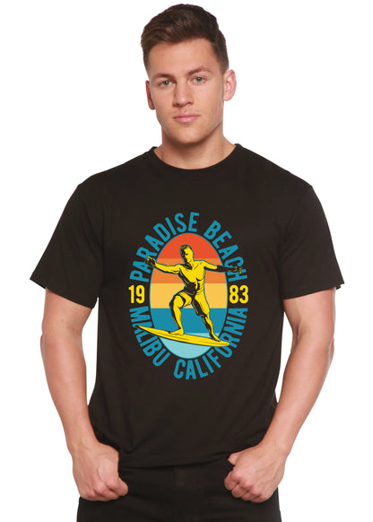 Paradise Beach 1983 Men's Bamboo Viscose/Organic Cotton Short Sleeve Graphic T-Shirt Spun Bamboo