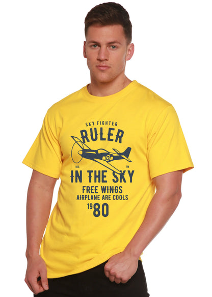 Ruler In The Sky Spun Bamboo® Men's Bamboo Viscose/Organic Cotton Short Sleeve Graphic T-Shirt Spun Bamboo