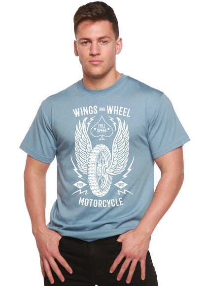 Wings And Wheel Spun Bamboo® Men's Bamboo Viscose/Organic Cotton Short Sleeve Graphic T-Shirt Spun Bamboo