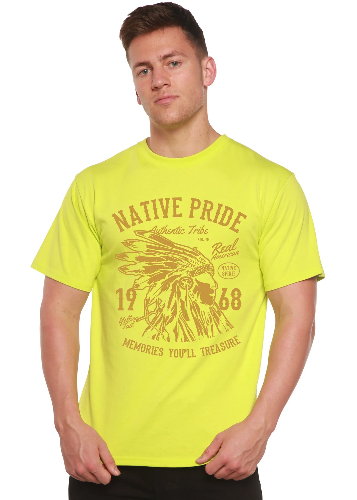 Native Pride Spun Bamboo® Men's Bamboo Viscose/Organic Cotton Short Sleeve Graphic T-Shirt Spun Bamboo