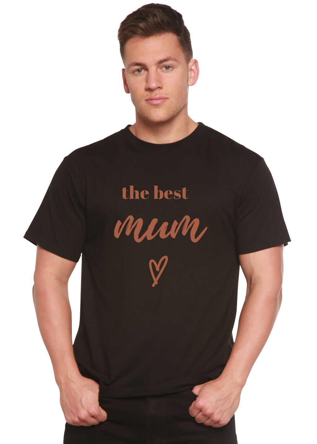 The Best Mum Unisex Bamboo Viscose/Organic Cotton Short Sleeve Graphic T-Shirt Spun Bamboo