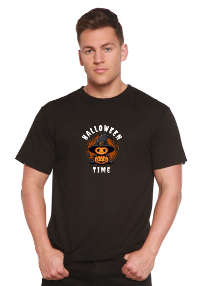 Halloween Time Unisex Bamboo Viscose/Organic Cotton Short Sleeve Graphic T-Shirt Spun Bamboo