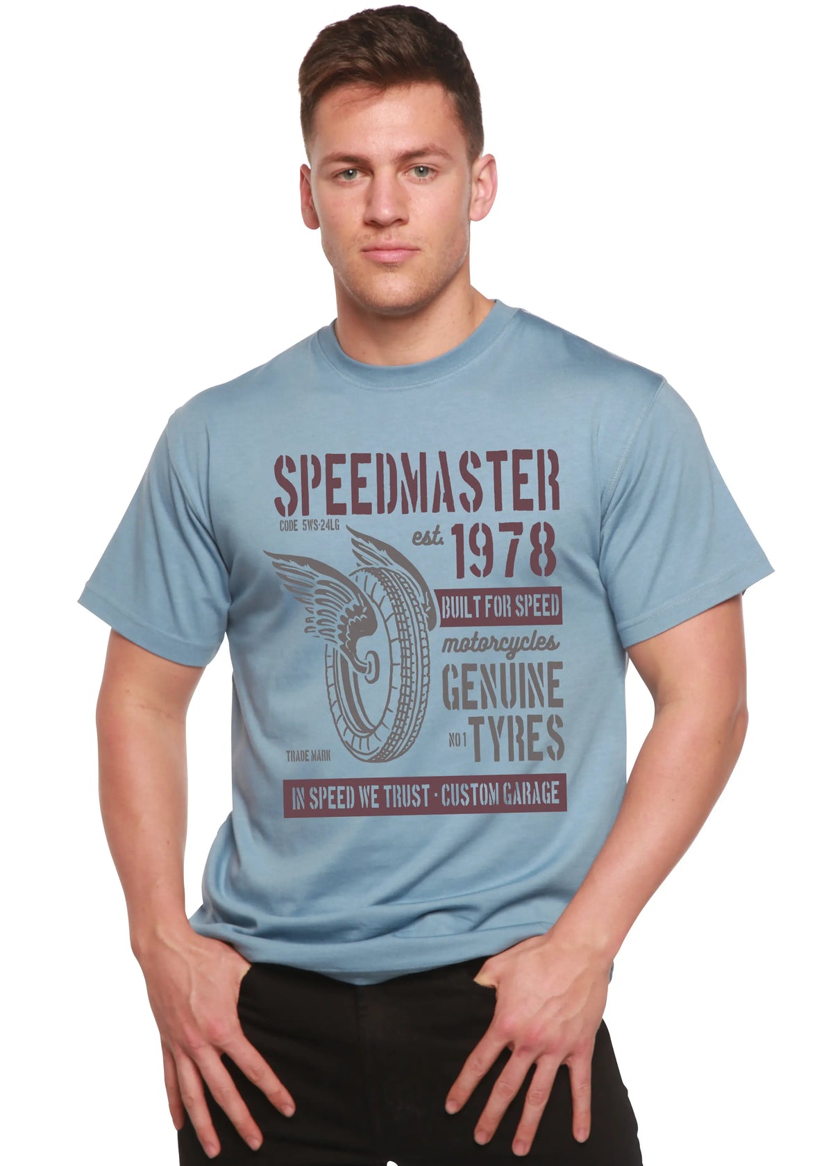 Speed Master Spun Bamboo® Men's Bamboo Viscose/Organic Cotton Short Sleeve Graphic T-Shirt Spun Bamboo