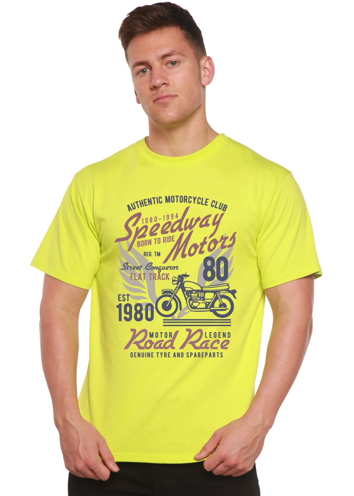 Speedway Motor Spun Bamboo® Men's Bamboo Viscose/Organic Cotton Short Sleeve Graphic T-Shirt Spun Bamboo