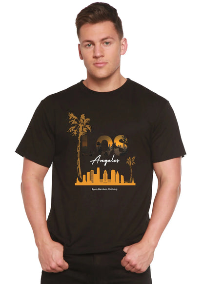 Los Angeles Unisex Bamboo Viscose/Organic Cotton Short Sleeve Graphic T-Shirt Spun Bamboo
