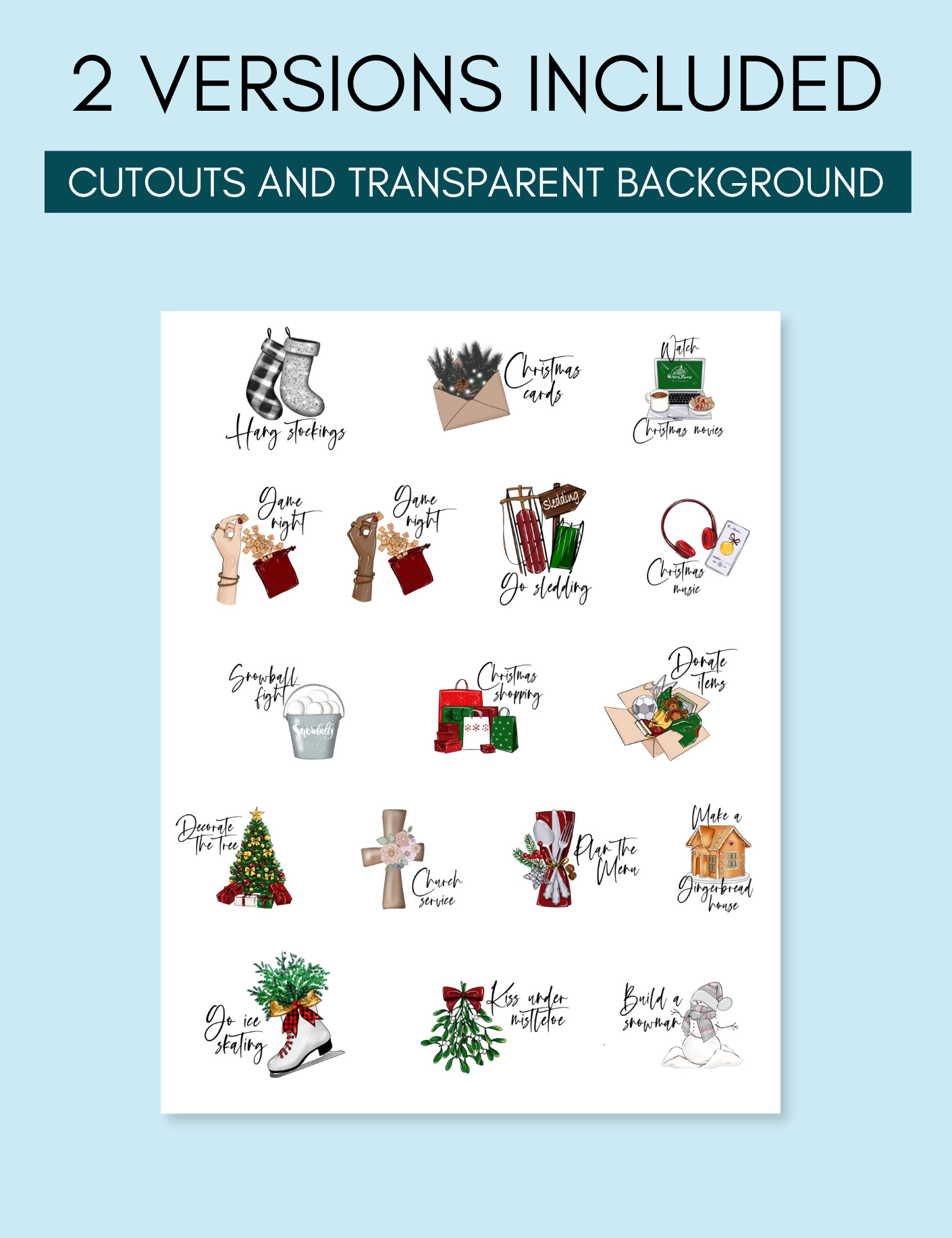 Digital Winter Reminder Stickers Jessica Autumn