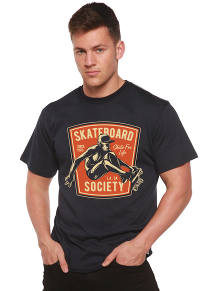 Skateboard Society Men's Bamboo Viscose/Organic Cotton Short Sleeve Graphic T-Shirt Spun Bamboo