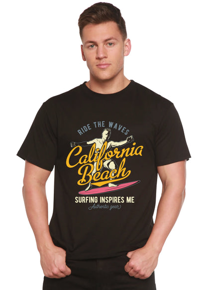 California Beach Men's Bamboo Viscose/Organic Cotton Short Sleeve Graphic T-Shirt Spun Bamboo