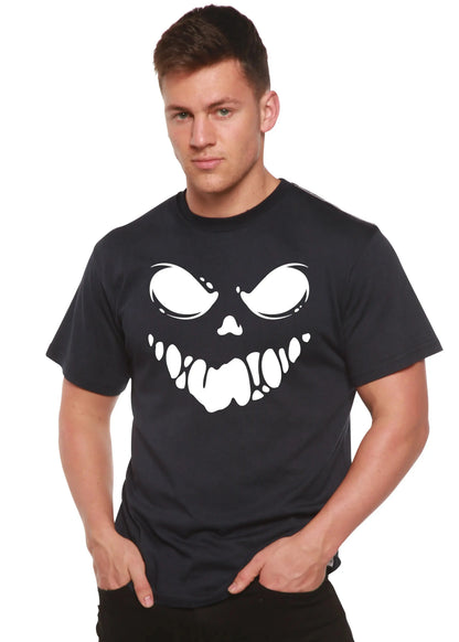 Halloween Boo Men's Bamboo Viscose/Organic Cotton Short Sleeve Graphic T-Shirt Spun Bamboo