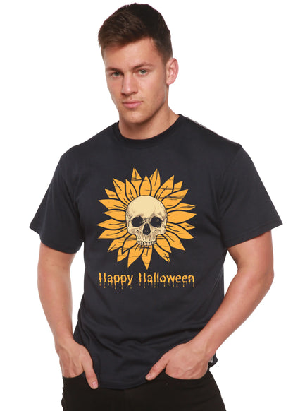 Happy Halloween Day Men's Bamboo Viscose/Organic Cotton Short Sleeve Graphic T-Shirt Spun Bamboo