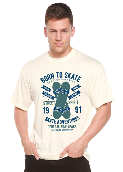 Born To Skate Men's Bamboo Viscose/Organic Cotton Short Sleeve Graphic T-Shirt Spun Bamboo