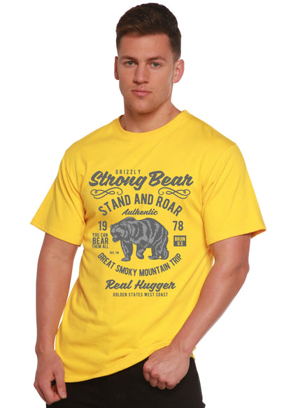 Strong Bear Spun Bamboo® Men's Bamboo Viscose/Organic Cotton Short Sleeve Graphic T-Shirt Spun Bamboo