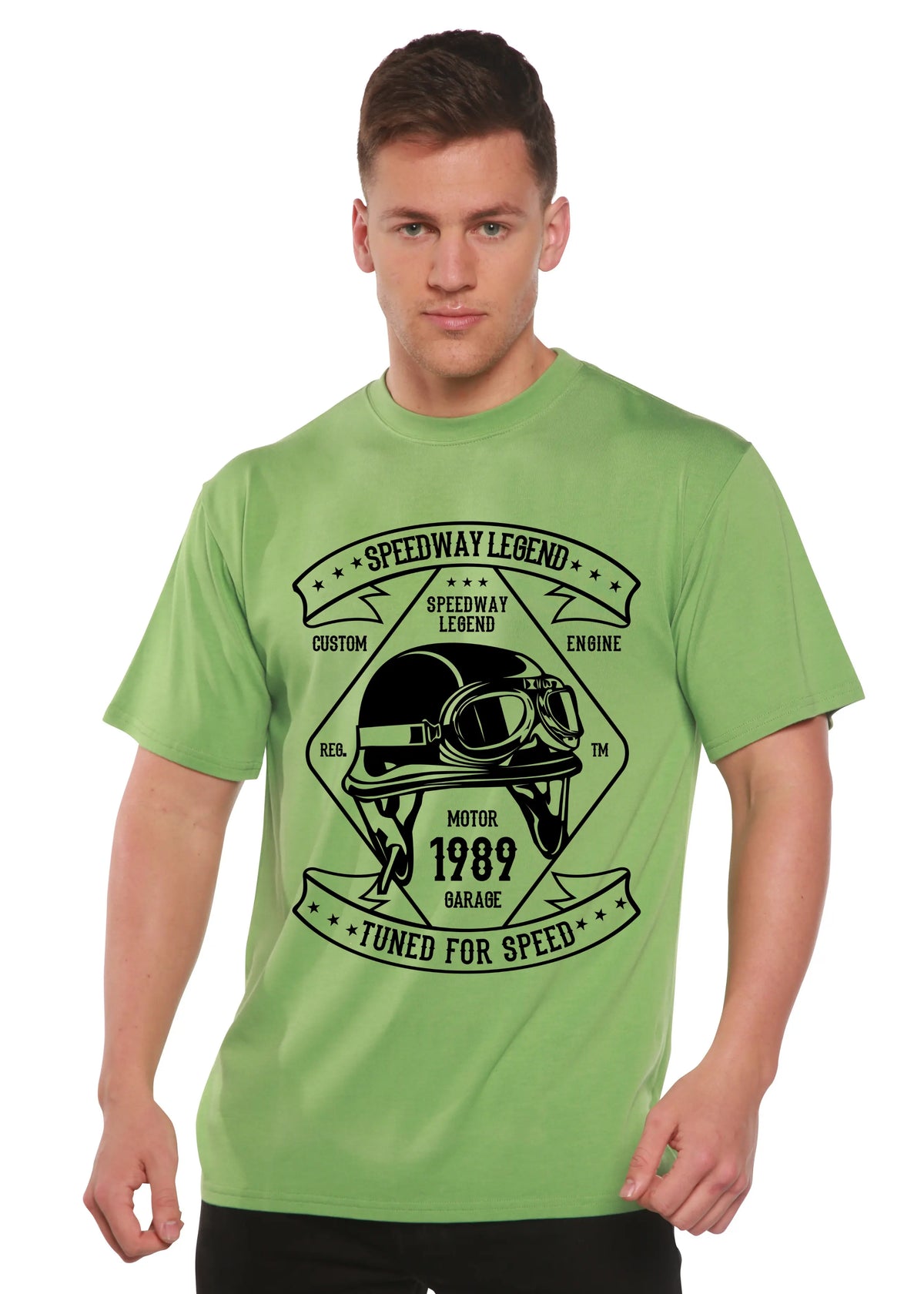 Speedway Legend Spun Bamboo® Men's Bamboo Viscose/Organic Cotton Short Sleeve Graphic T-Shirt Spun Bamboo