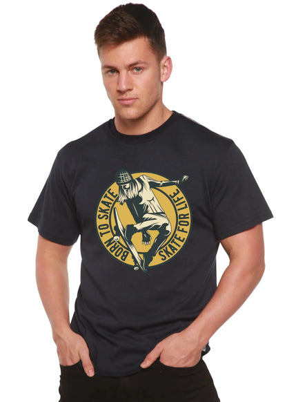 Skate For Life Men's Bamboo Viscose/Organic Cotton Short Sleeve Graphic T-Shirt Spun Bamboo