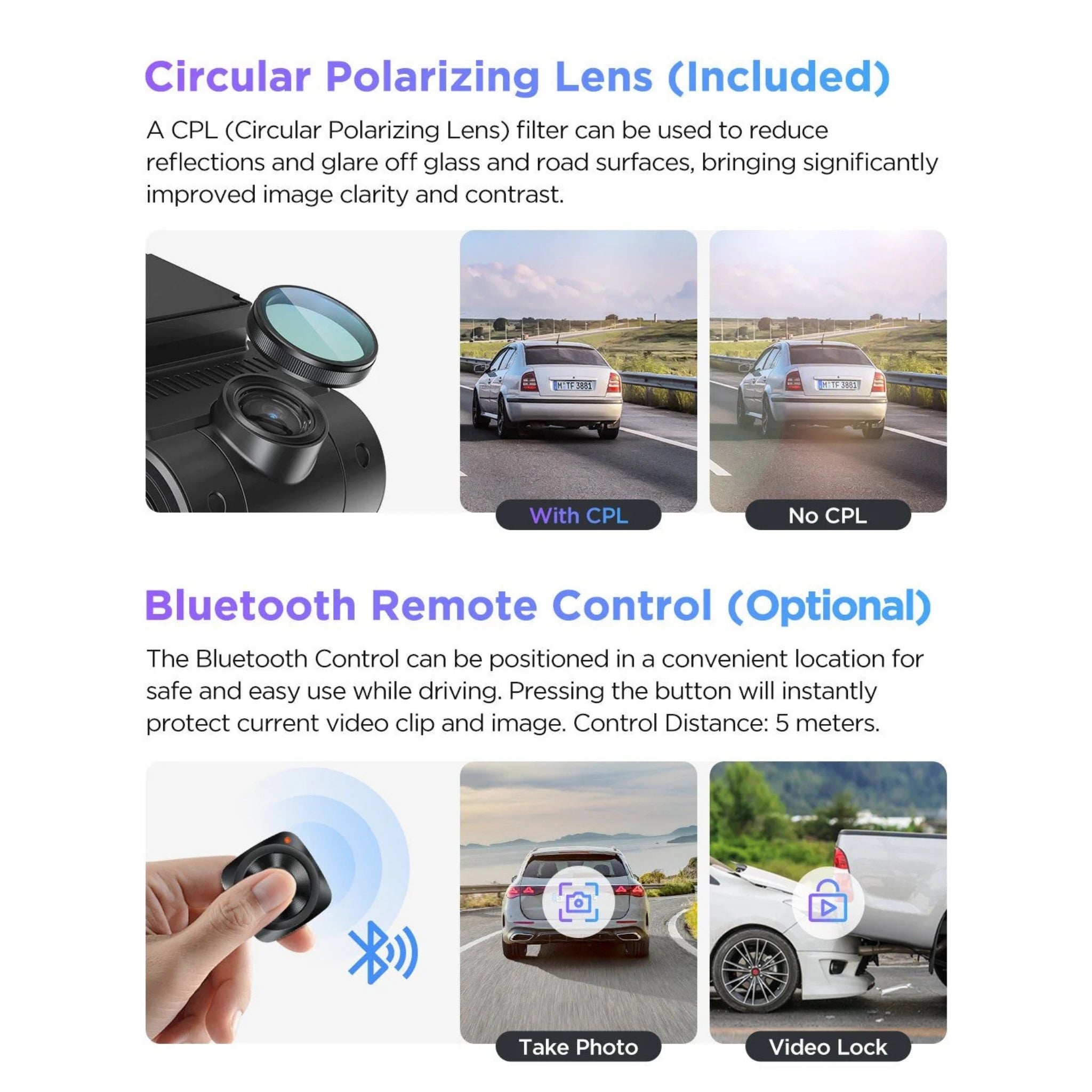 VIOFO A229 Pro 2-Channel 4K HDR Sony STARVIS 2 Front and Rear Dash Cam