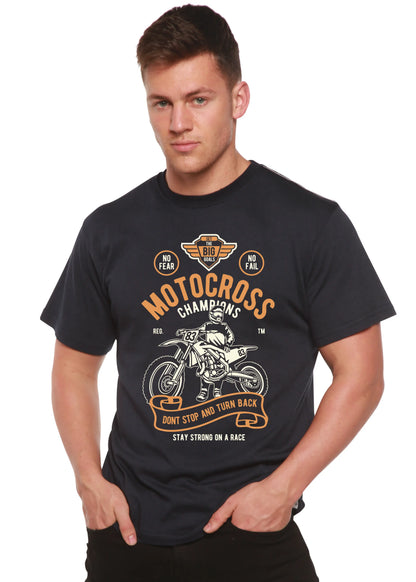Motocross Champions Men's Bamboo Viscose/Organic Cotton Short Sleeve Graphic T-Shirt Spun Bamboo