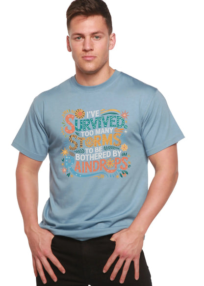I've Survived Too Many Storms to Be Both Unisex Bamboo/Cotton Graphic T-Shirt Spun Bamboo