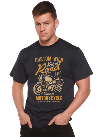 Custom Wild Men's Bamboo Viscose/Organic Cotton Short Sleeve Graphic T-Shirt Spun Bamboo