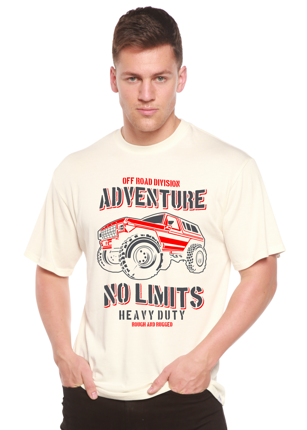 No Limits Spun Bamboo® Men's Bamboo Viscose/Organic Cotton Short Sleeve Graphic T-Shirt Spun Bamboo