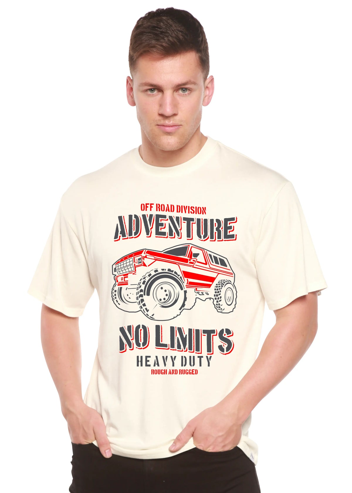 No Limits Spun Bamboo® Men's Bamboo Viscose/Organic Cotton Short Sleeve Graphic T-Shirt Spun Bamboo
