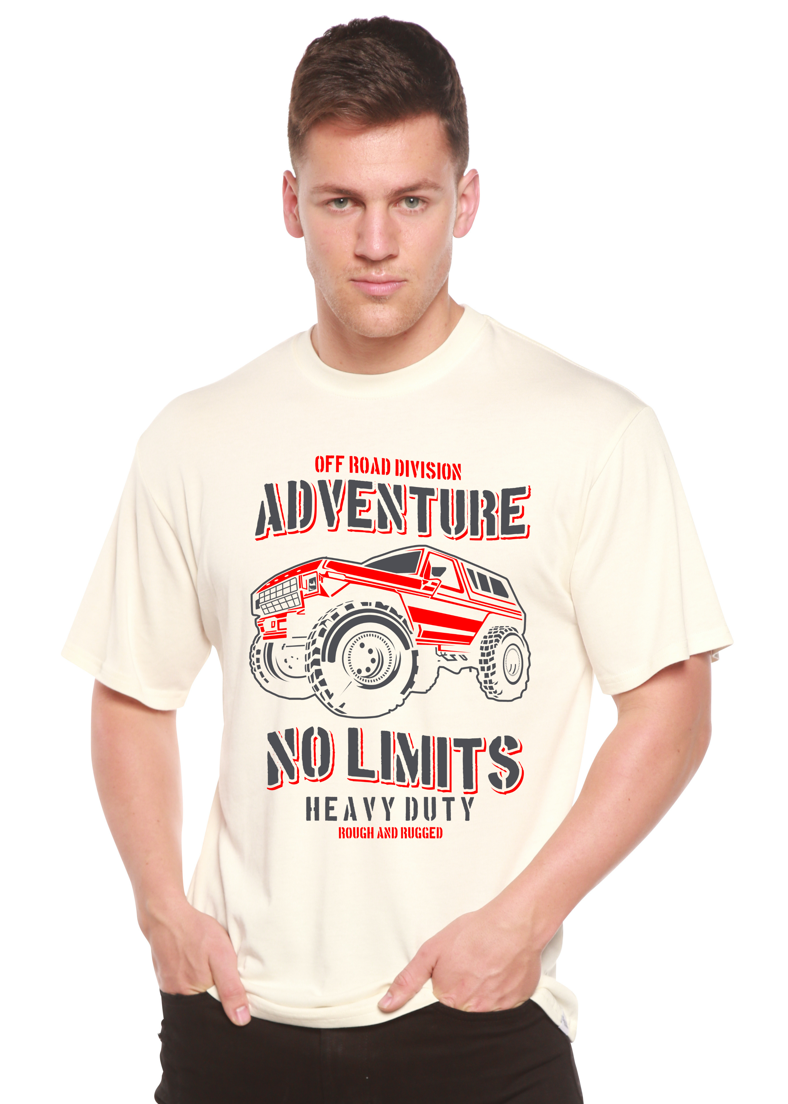 No Limits Spun Bamboo® Men's Bamboo Viscose/Organic Cotton Short Sleeve Graphic T-Shirt Spun Bamboo
