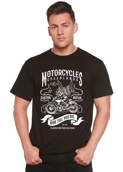 Motorcycles Men's Bamboo Viscose/Organic Cotton Short Sleeve Graphic T-Shirt Spun Bamboo