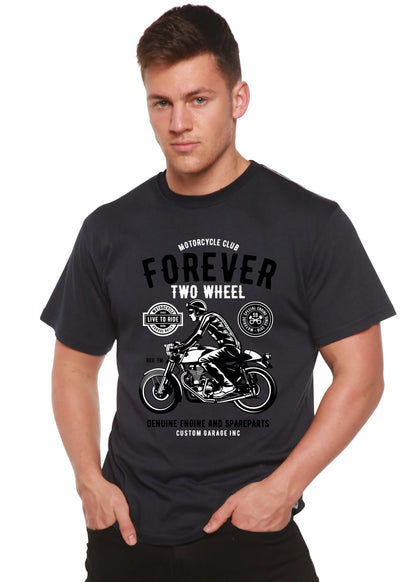 Forever Two Wheel Men's Bamboo Viscose/Organic Cotton Short Sleeve Graphic T-Shirt Spun Bamboo