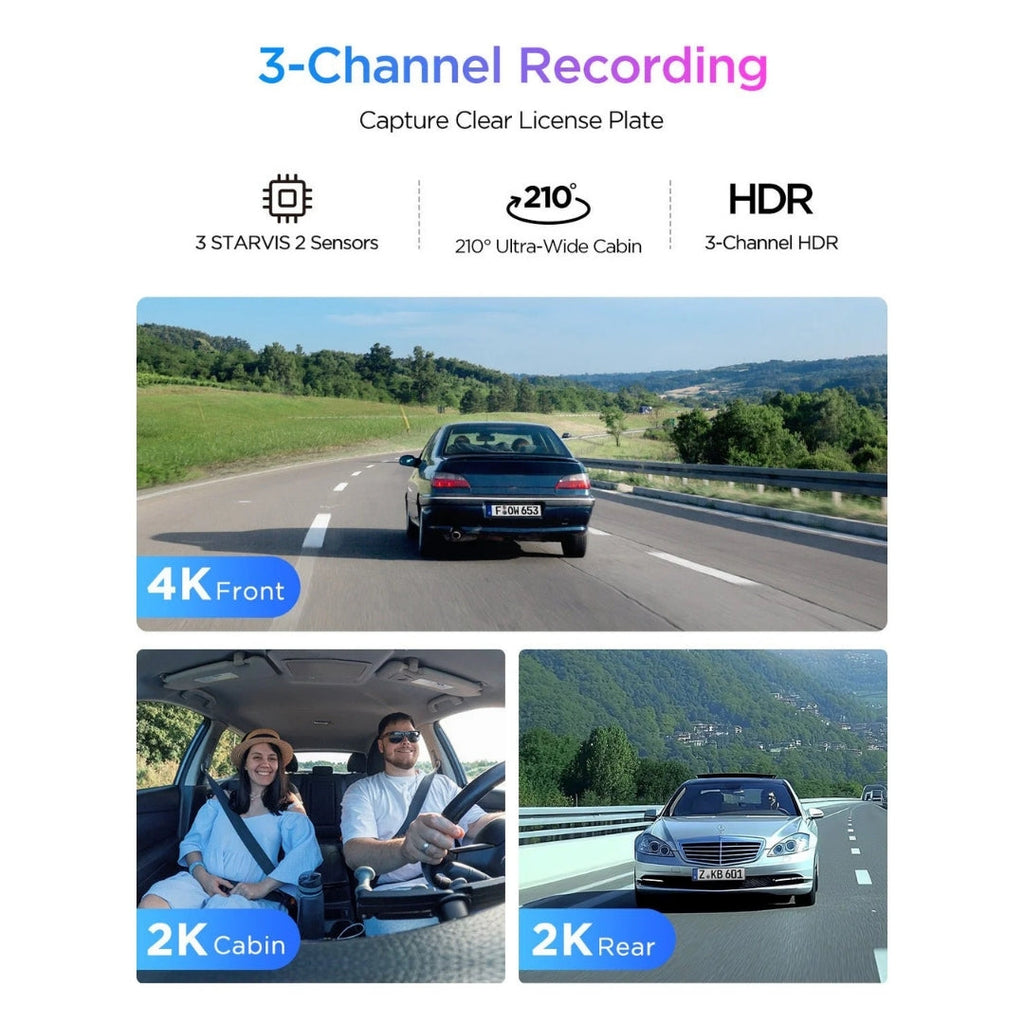 VIOFO A329S 3CH 4K Front + 2K Rear + 2K Interior Sony STARVIS 2 Dash Cam BlackboxMyCar