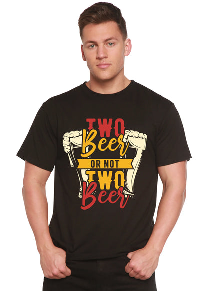 Two Beer Men's Bamboo Viscose/Organic Cotton Short Sleeve Graphic T-Shirt Spun Bamboo