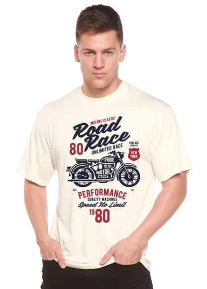 Road Race Motorcycles Spun Bamboo® Men's Bamboo Viscose/Organic Cotton Short Sleeve Graphic T-Shirt Spun Bamboo