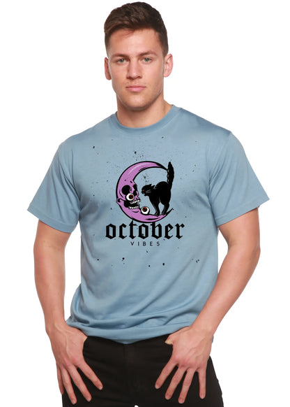 October Vibes Men's Bamboo Viscose/Organic Cotton Short Sleeve Graphic T-Shirt Spun Bamboo