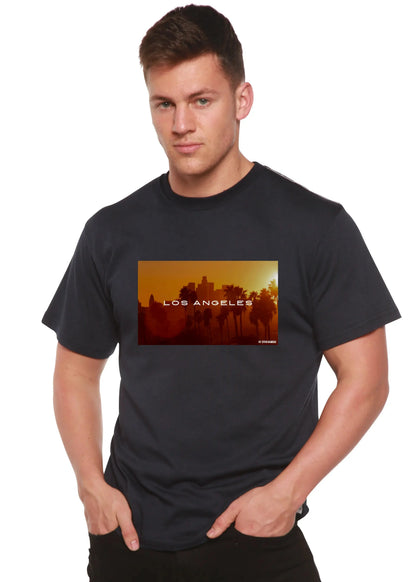 Los Angeles Unisex Bamboo Viscose/Organic Cotton Short Sleeve Graphic T-Shirt Spun Bamboo