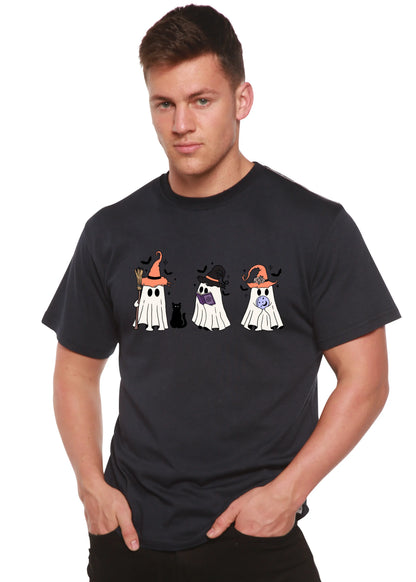 Halloween Boo Men's Bamboo Viscose/Organic Cotton Short Sleeve Graphic T-Shirt Spun Bamboo