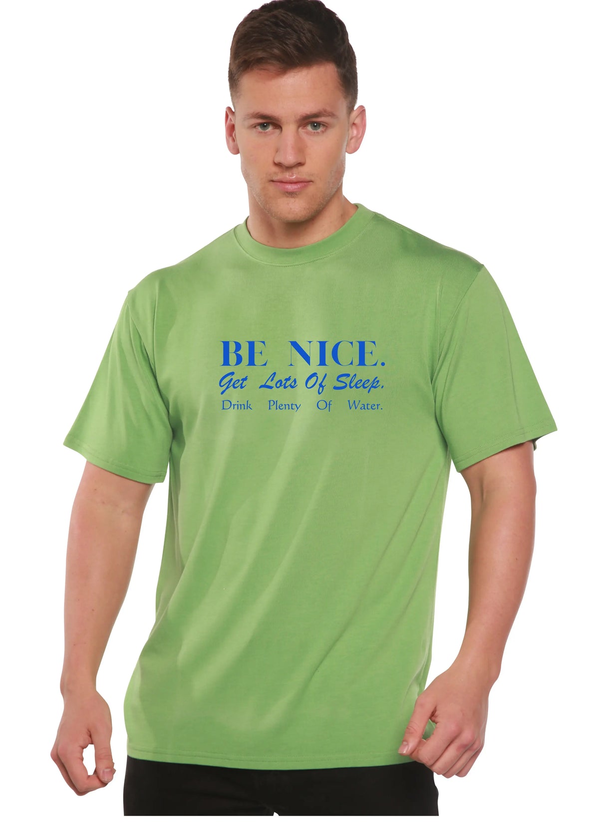 Be Nice Men's Bamboo Viscose/Organic Cotton Short Sleeve Graphic T-Shirt Spun Bamboo