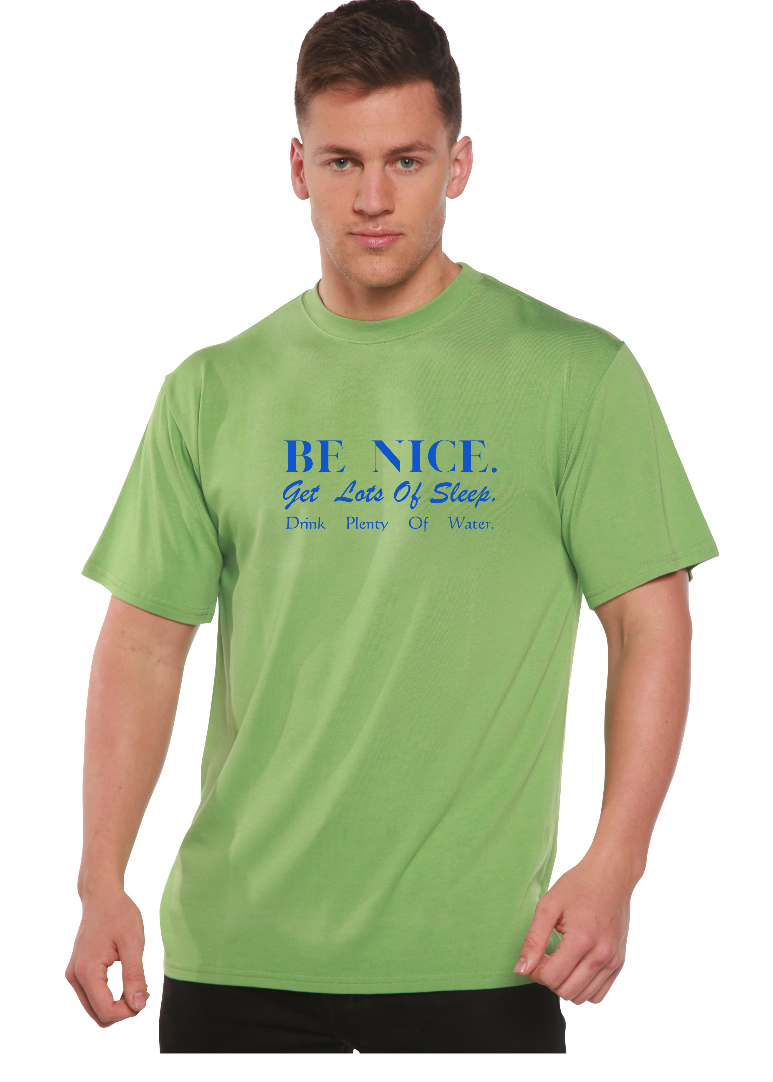 Be Nice Men's Bamboo Viscose/Organic Cotton Short Sleeve Graphic T-Shirt Spun Bamboo