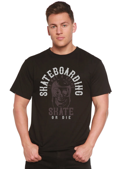Skate Boarding Men's Bamboo Viscose/Organic Cotton Short Sleeve Graphic T-Shirt Spun Bamboo