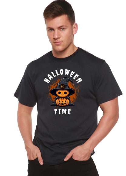 Halloween Time Unisex Bamboo Viscose/Organic Cotton Short Sleeve Graphic T-Shirt Spun Bamboo