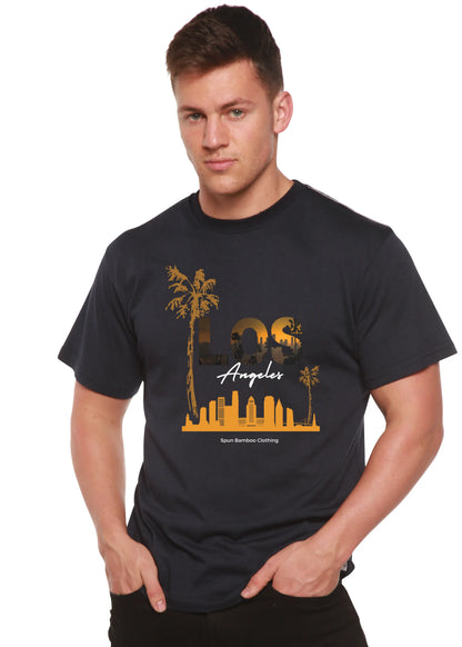Los Angeles Unisex Bamboo Viscose/Organic Cotton Short Sleeve Graphic T-Shirt Spun Bamboo