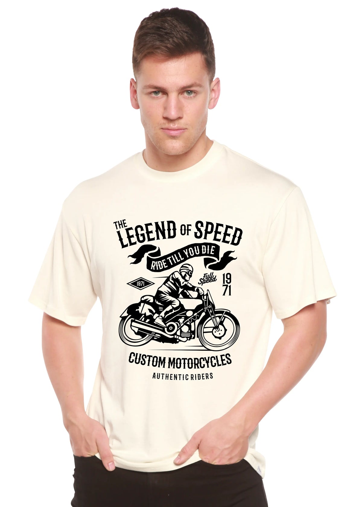 The Legend of Speed Spun Bamboo® Men's Bamboo Viscose/Organic Cotton Short Sleeve Graphic T-Shirt Spun Bamboo