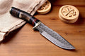 Deer Knife - Custom Handmade with Antler Handle Damascus Knife Store