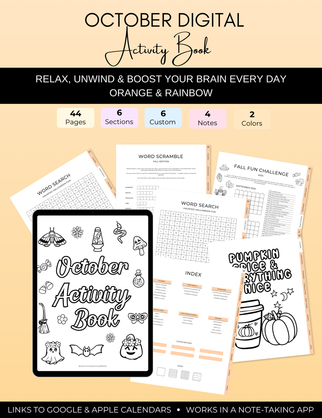 October Activity Book Bundle (Digital + Printable) Jessica Autumn