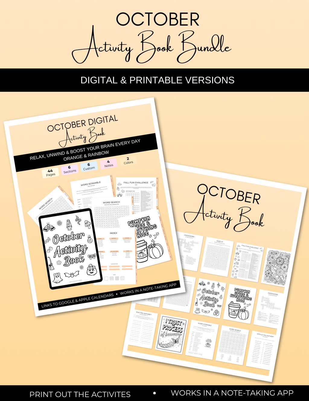 October Activity Book Bundle (Digital + Printable) Jessica Autumn