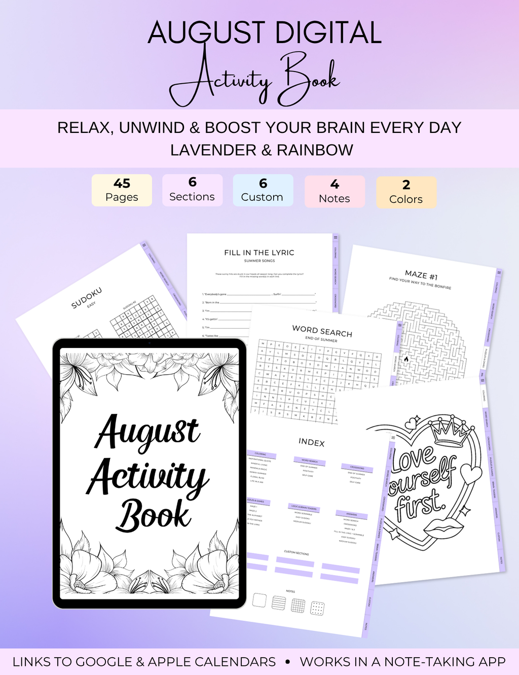 August Activity Book Bundle (Digital + Printable) Jessica Autumn