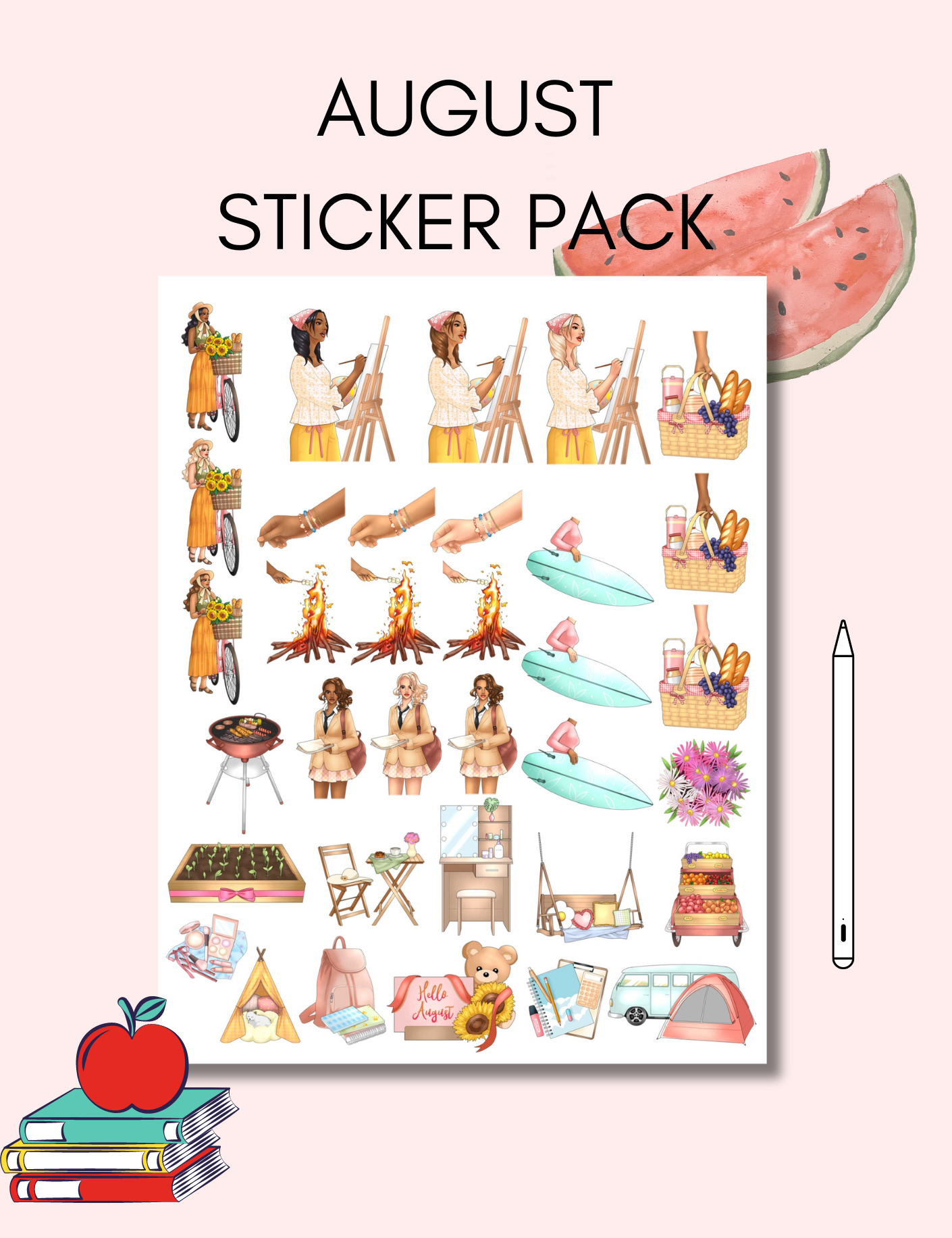 August Sticker Pack Jessica Autumn