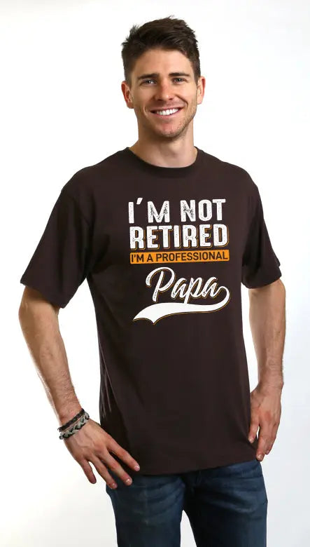 I'm not Retired Men's Bamboo Viscose/Organic Cotton Short Sleeve Graphic T-Shirt Spun Bamboo